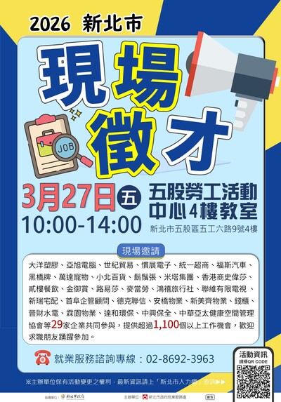 2026新北市現場徵才活動-五股場